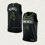 Camiseta Jaylen Nowell NO 4 Minnesota Timberwolves Statement 2022-23 Negro