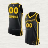 Camiseta Jonathan Kuminga NO 00 Golden State Warriors Ciudad Autentico 2023-24 Negro