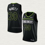 Camiseta Josh Minott NO 20 Minnesota Timberwolves Statement 2022-23 Negro