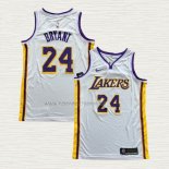 Camiseta Kobe Bryant NO 24 Los Angeles Lakers Association 2018 Blanco