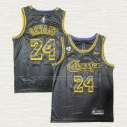 Camiseta Kobe Bryant NO 24 Los Angeles Lakers Crenshaw Black Mamba Negro