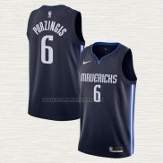 Camiseta Kristaps Porzingis NO 6 Dallas Mavericks Statement 2019-20 Azul