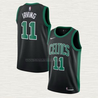 Camiseta Kyrie Irving NO 11 Boston Celtics Statement 2017-18 Negro