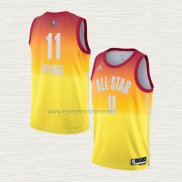 Camiseta Kyrie Irving NO 11 Brooklyn Nets All Star 2023 Naranja