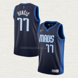 Camiseta Luka Doncic NO 77 Dallas Mavericks Earned 2020-21 Azul