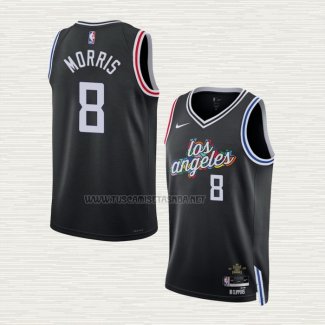 Camiseta Marcus Morris Sr. NO 8 Los Angeles Clippers Ciudad 2022-23 Negro