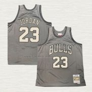 Camiseta Michael Jordan NO 23 Chicago Bulls Mitchell & Ness 1997-98 Gris