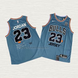 Camiseta Michael Jordan NO 23 Chicago Bulls Retro Azul