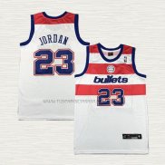 Camiseta Michael Jordan NO 23 Washington Wizards Retro Blanco2