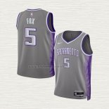 Camiseta NO 5 Nino Sacramento Kings Ciudad 2022-23 Gris De'Aaron Fox