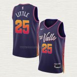 Camiseta Nassir Little NO 25 Phoenix Suns Ciudad 2023-24 Violeta