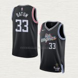 Camiseta Nicolas Batum NO 33 Los Angeles Clippers Ciudad 2022-23 Negro