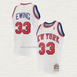 Camiseta Patrick Ewing NO 33 New York Knicks Mitchell & Ness 1985-86 Blanco