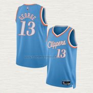 Camiseta Paul George NO 13 Los Angeles Clippers Ciudad 2021-22 Azul