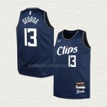 Camiseta Paul George NO 13 Nino Los Angeles Clippers Ciudad 2023-24 Azul