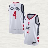 Camiseta Russell Westbrook NO 4 Washington Wizards Ciudad 2020-21 Blanco