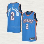 Camiseta Shai Gilgeous-Alexander NO 2 Nino Oklahoma City Thunder Icon 2021-22 Azul