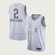 Camiseta Shai Gilgeous-Alexander NO 2 Oklahoma City Thunder Ciudad 2021-22 Blanco