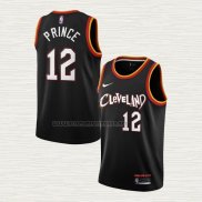 Camiseta Taurean Princel NO 12 Cleveland Cavaliers Ciudad 2020-21 Negro