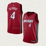 Camiseta Victor Oladipo NO 4 Miami Heat Statement 2020-21 Rojo
