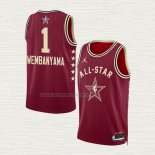Camiseta Victor Wembanyama NO 1 San Antonio Spurs All Star 2024 Rojo
