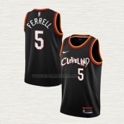 Camiseta Yogi Ferrell NO 5 Cleveland Cavaliers Ciudad 2020-21 Negro