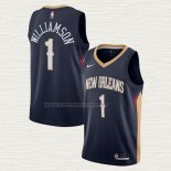 Camiseta Zion Williamson NO 1 New Orleans Pelicans Icon 2020-21 Azul