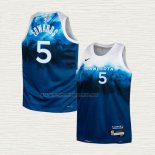 Camiseta Anthony Edwards NO 5 Nino Minnesota Timberwolves Ciudad 2023-24 Azul