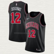 Camiseta Ayo Dosunmu NO 12 Chicago Bulls Statement 2021 Negro