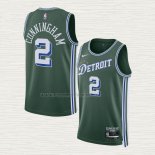 Camiseta Cade Cunningham NO 2 Detroit Pistons Ciudad 2022-23 Verde