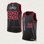 Camiseta Carlik Jones NO 22 Chicago Bulls Ciudad 2023-24 Negro