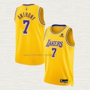 Camiseta Carmelo Anthony NO 7 Los Angeles Lakers 75th Anniversary 2021-22 Amarillo