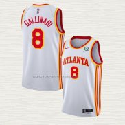 Camiseta Danilo Gallinari NO 8 Atlanta Hawks Association 2020-21 Blanco