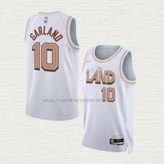 Camiseta Darius Garland NO 10 Cleveland Cavaliers Ciudad 2022-23 Blanco