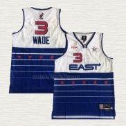 Camiseta Dwyane Wade NO 3 All Star 2006 Azul Blanco