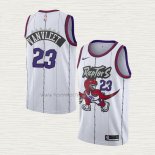 Camiseta Fred VanVleet NO 23 Toronto Raptors Classic Edition Blanco