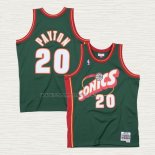 Camiseta Gary Payton NO 20 Seattle SuperSonics Retro Historic Verde2