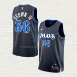 Camiseta Greg Brown III NO 36 Dallas Mavericks Ciudad 2023-24 Azul