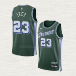Camiseta Jaden Ivey NO 23 Detroit Pistons Ciudad 2022-23 Verde