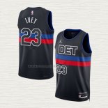 Camiseta Jaden Ivey NO 23 Detroit Pistons Statement 2022-23 Negro