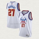 Camiseta Jamal Murray NO 27 Denver Nuggets Earned 2020-21 Blanco