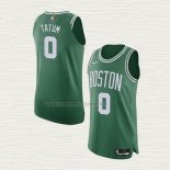 Camiseta Jayson Tatum NO 0 Boston Celtics Icon Autentico Verde
