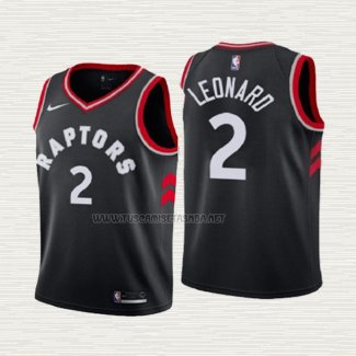 Camiseta Kawhi Leonard NO 2 Nino Toronto Raptors Statement 2018 Negro