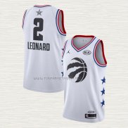 Camiseta Kawhi Leonard NO 2 Toronto Raptors All Star 2019 Blanco