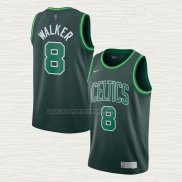 Camiseta Kemba Walker NO 8 Boston Celtics Earned 2020-21 Verde
