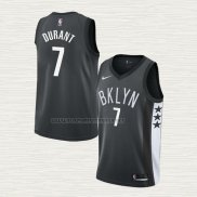 Camiseta Kevin Durant NO 7 Brooklyn Nets Statement Negro