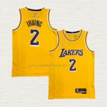 Camiseta Kyrie Irving NO 2 Los Angeles Lakers 75th Anniversary 2021-22 Amarillo