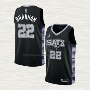 Camiseta Malaki Branham NO 22 San Antonio Spurs Statement 2022-23 Negro