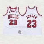 Camiseta Michael Jordan NO 23 Chicago Bulls Mitchell & Ness 1998 Blanco