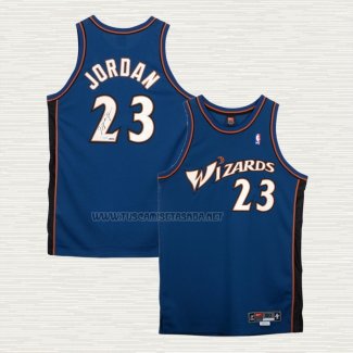 Camiseta Michael Jordan NO 23 Washington Wizards Retro Azul